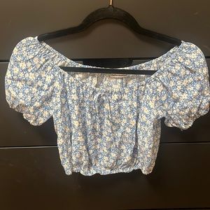 Reformation blue crop top size 2